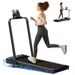 UMAY-Tapis de course pliable à moteur sans balais, vitesse jusqu'à 12 km/h, inclinaison réglable, compact et silencieux-idéal pour l'entraînement à domicile (jusqu'à 136 kg)
